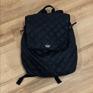 Kate Spade Quilted Black Diaper Backpack